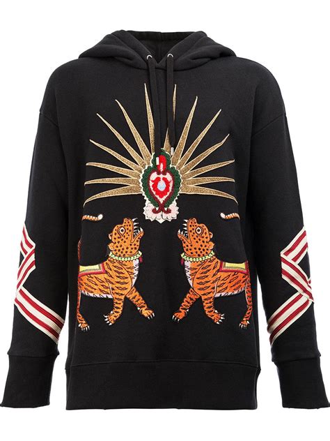 replica gucci tiger embroidered sweatshirt|gucci inspired sweatshirt.